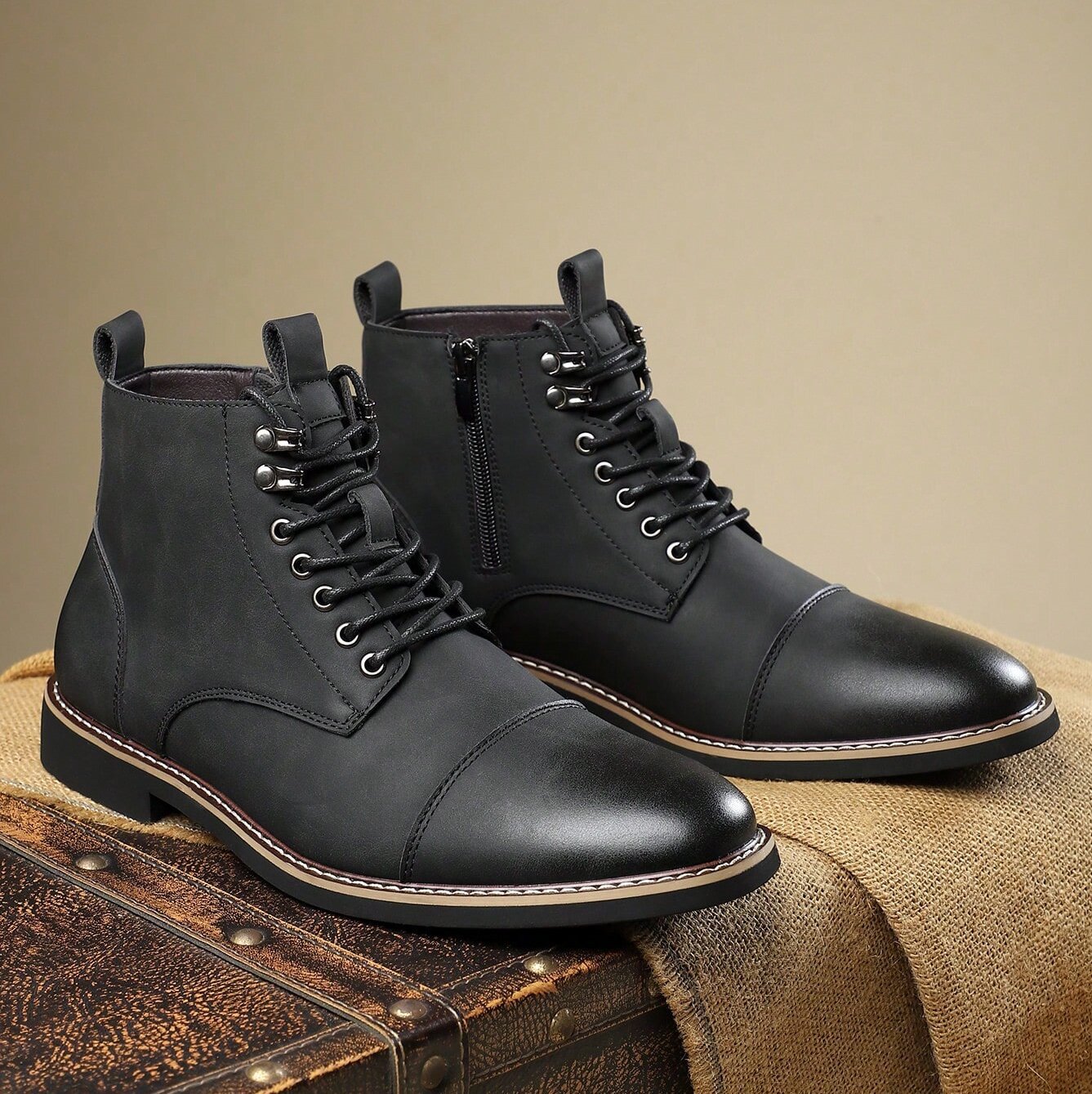 Men's Martin Boots | Casual Lace-up Leather Shoes - LAKD London