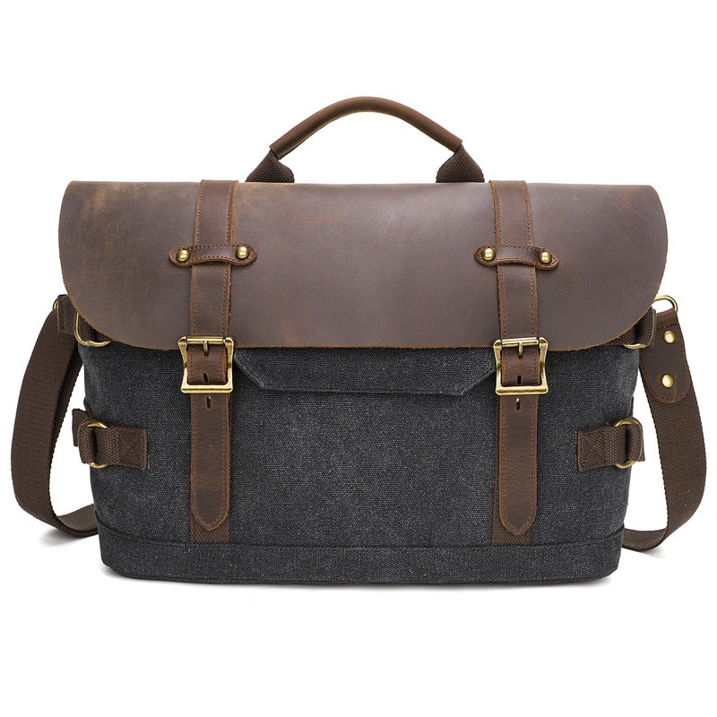 Men's Casual Canvas Messenger Shoulder Bag Waterproof Street Style - LAKD London