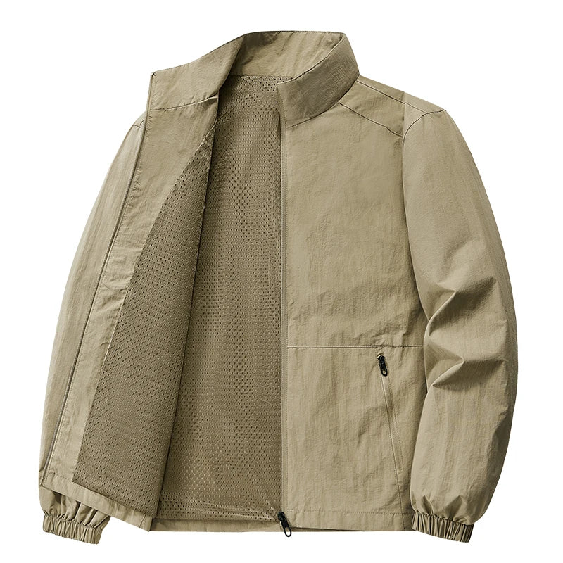 Men's Breathable Casual Zipper Jackets - Formal Leightweight Coat