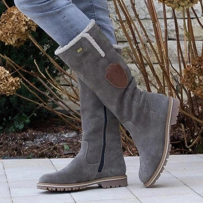 Womens Western cowboy boots with leather belt buckles by Lakd London