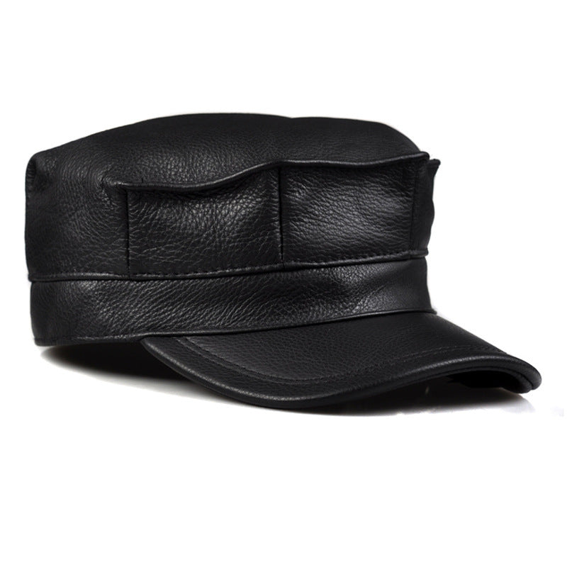 Men's Genuine Leather Octagonal Cap by Lakd London