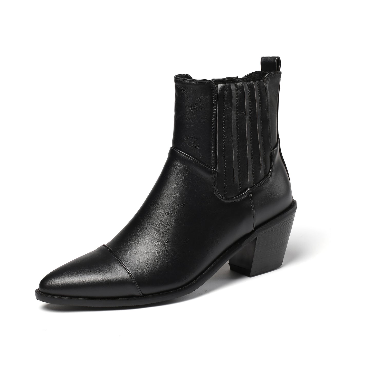 Women's Mid-heel Low-top Solid Color Martin Boots
