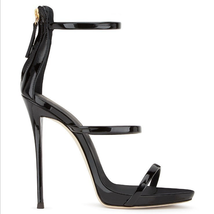 Womens High Heels Catwalk Shoes | Fish Mouth Ankle Strap - LAKD London