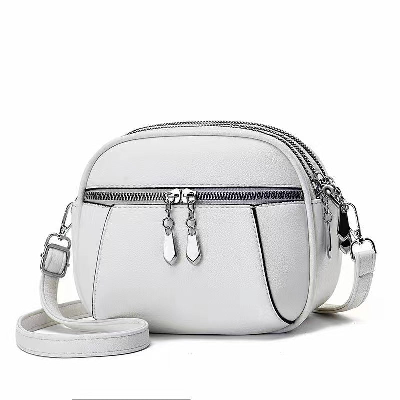 Womens Round Shoulder Bag | Multi-pocket Large Capacity Crossbody Bag