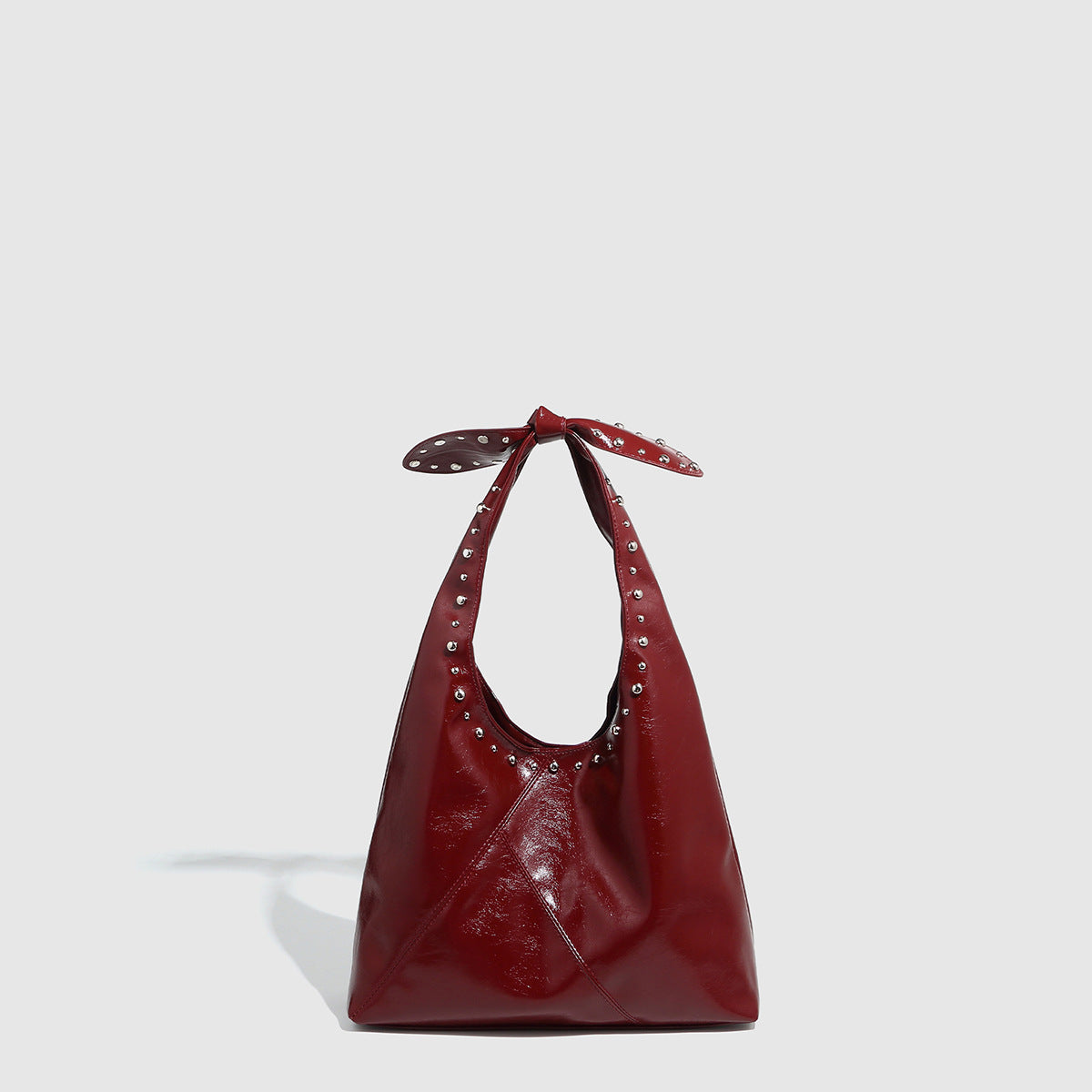 Womens Tote Bag Rivet Bow Underarm Bag by Lakd London