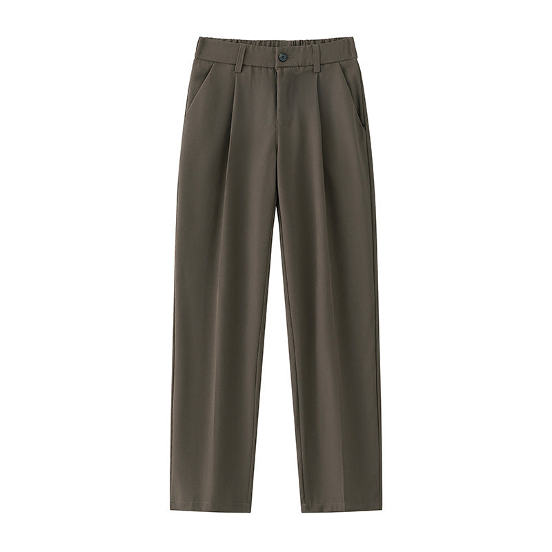 Womens Loose Straight Black Casual Trousers Men