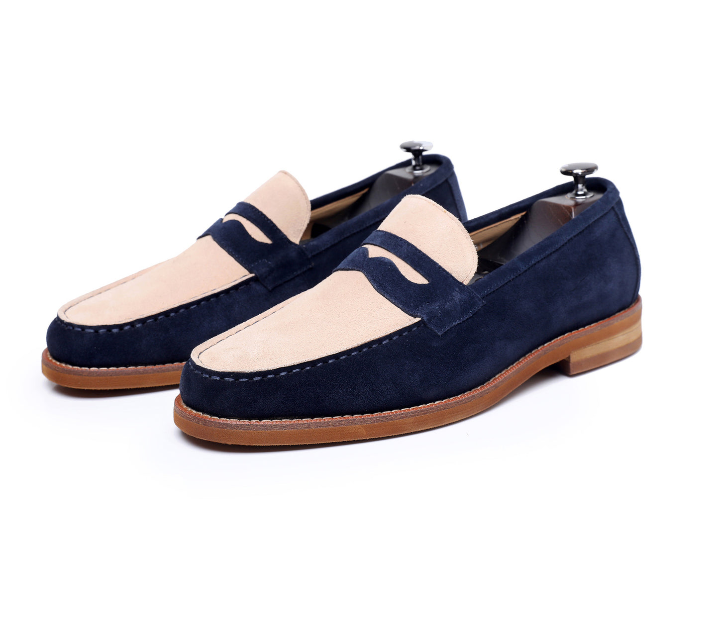 Mens Retro Genuine Leather Handmade Loafers
