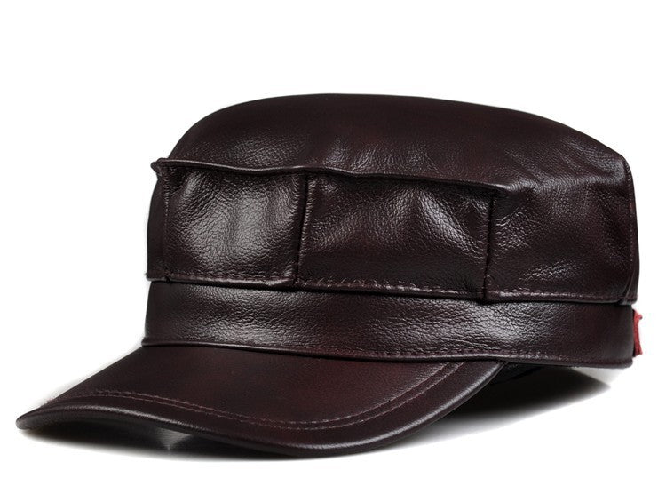 Men's Genuine Leather Octagonal Cap by Lakd London