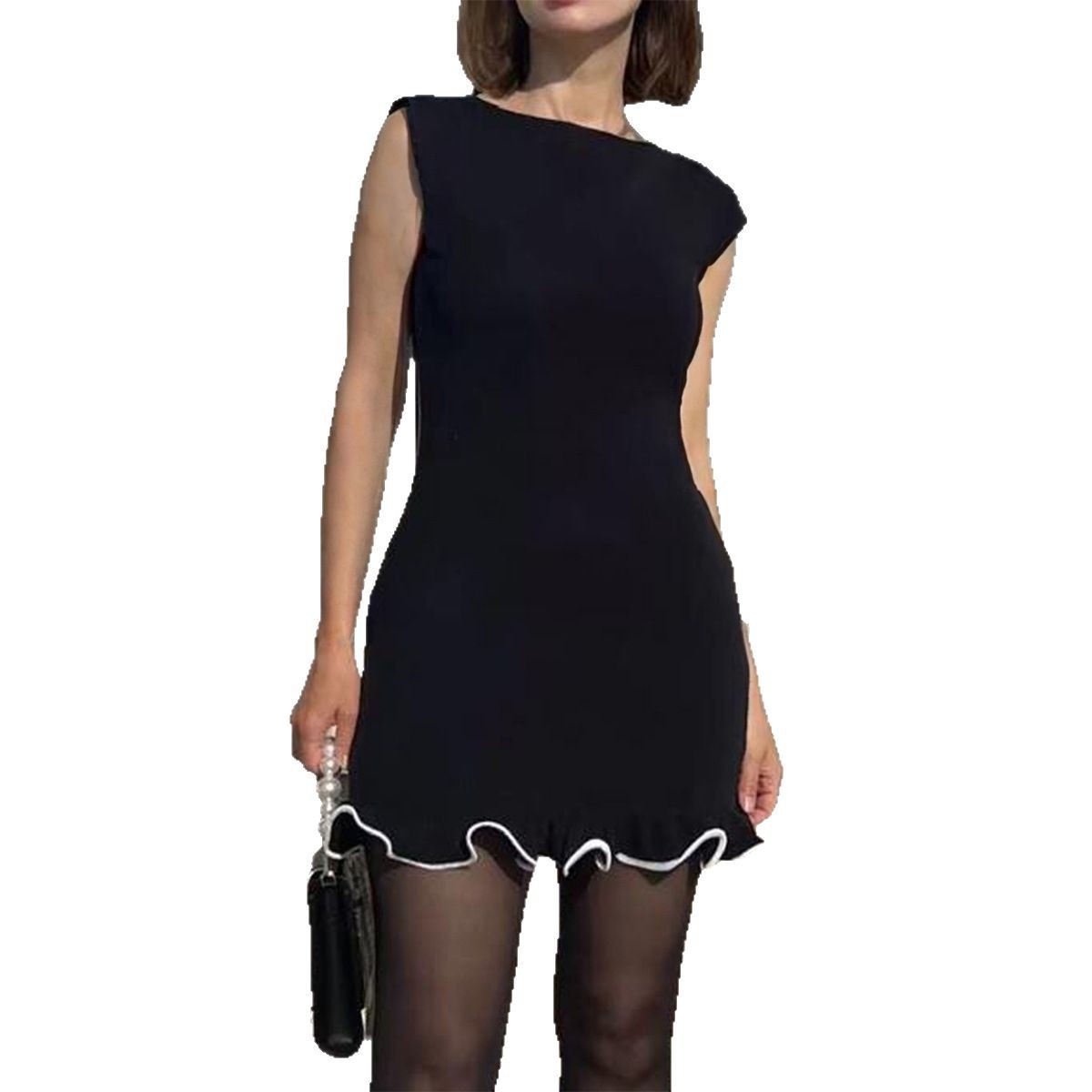 London Sleeveless Woolen Dress by Lakd London