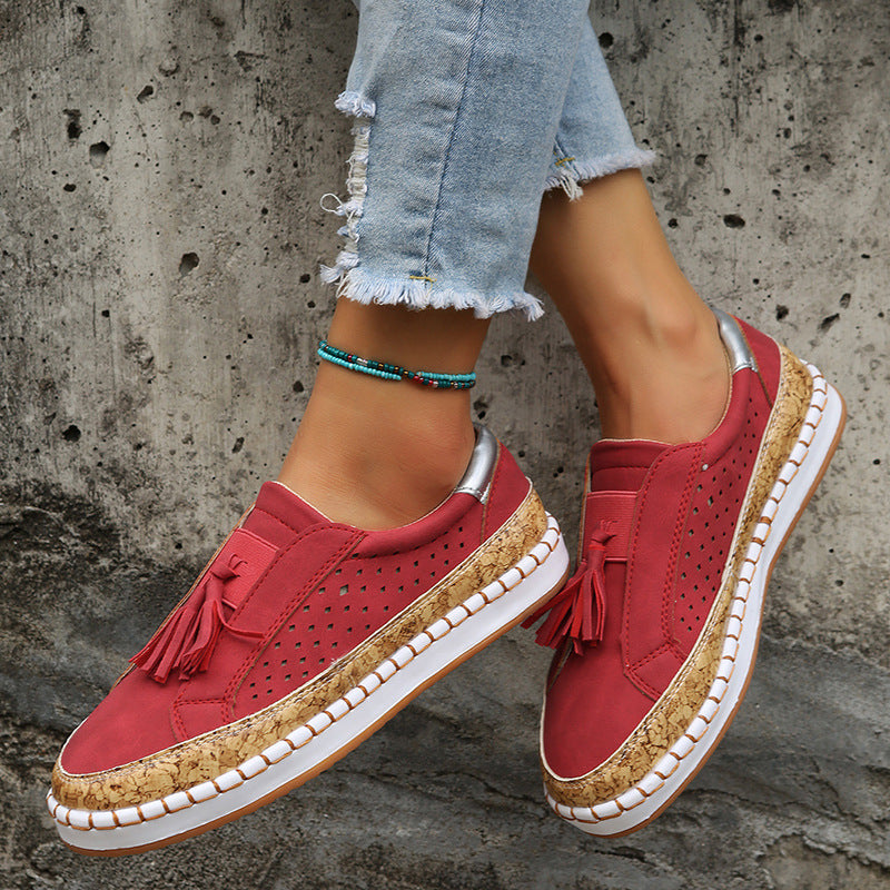 Womens Tassel Flats Loafers | Casual Cozy Shoes