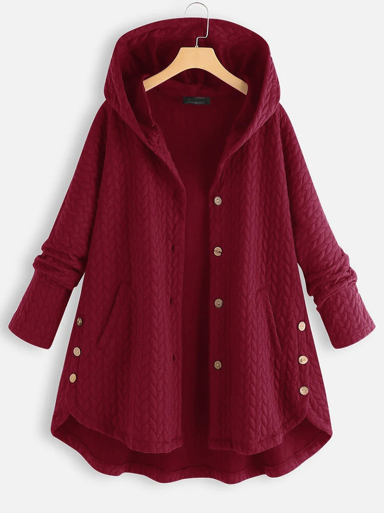 Womens Cotton Winter Jacket | Hooded Long Parka