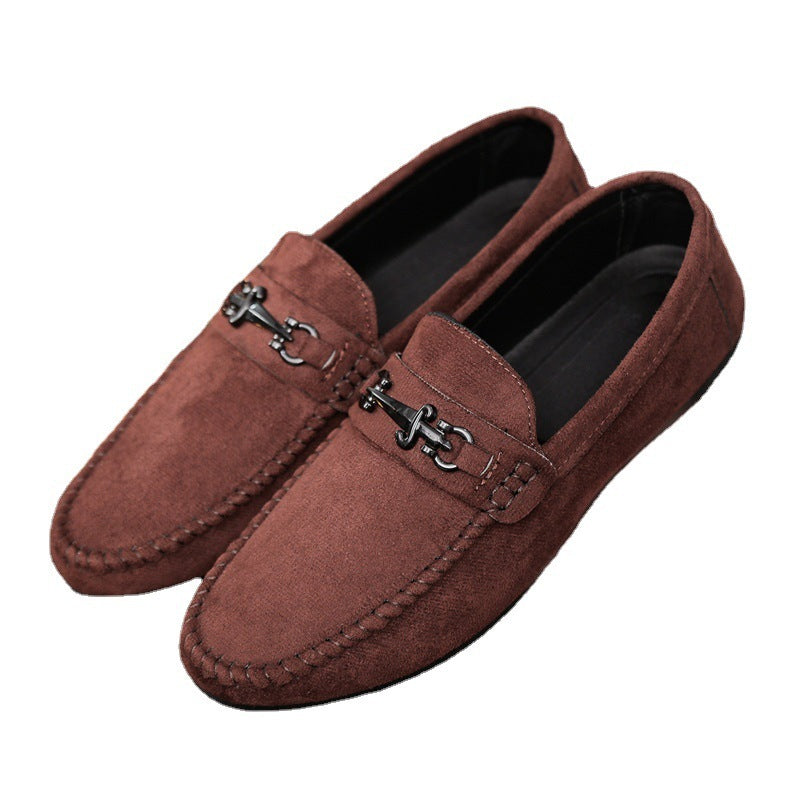 Mens Waterproof Slip-on Loafers - Peas Small Leather Shoes