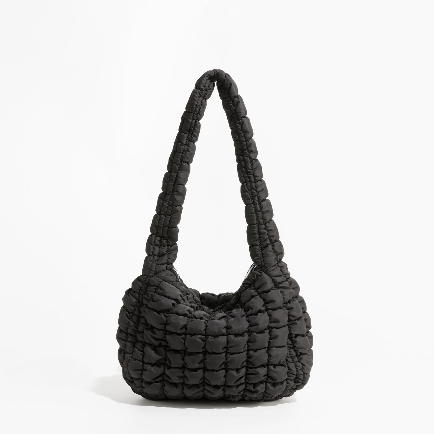 Womens Padded Shoulder Purse | Quilted Feather Down Hobo Bag - LAKD London