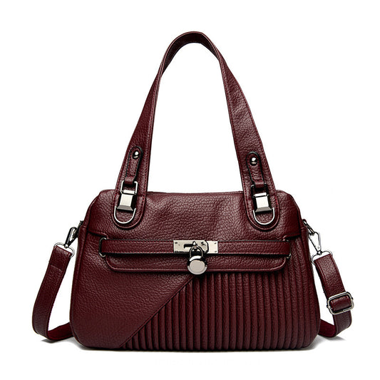 Womens Trendy Design Bag Tide Large Capacity Stitching