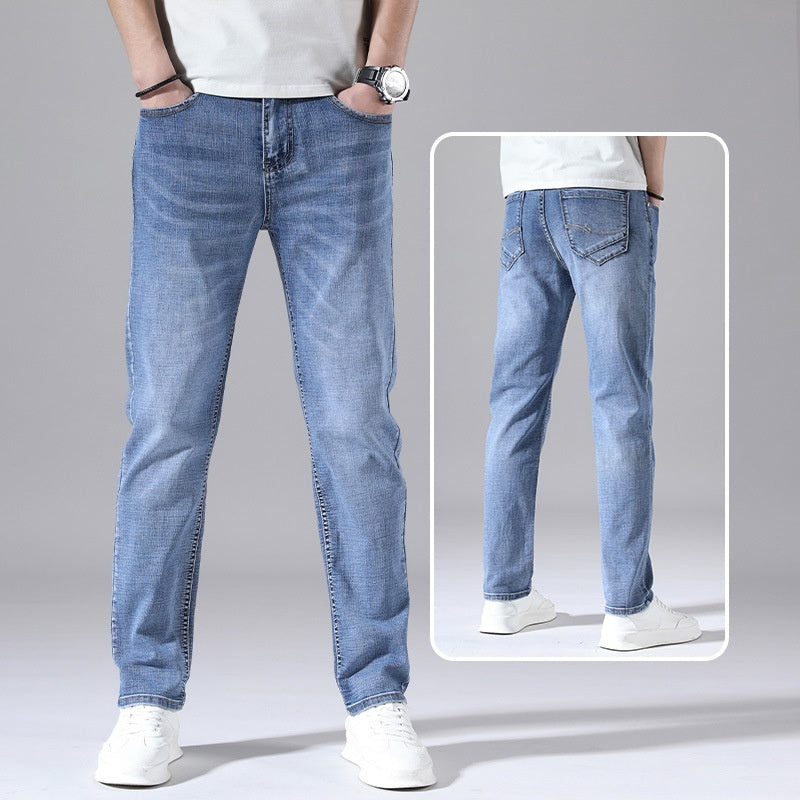 Mens Retro Jeans Straight Loose Casual Cut by Lakd London