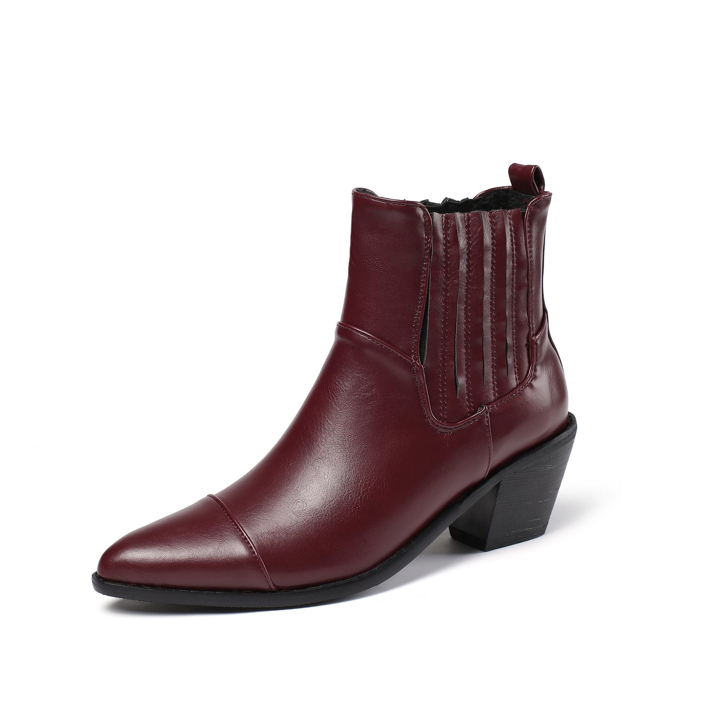 Women's Mid-heel Low-top Solid Color Martin Boots