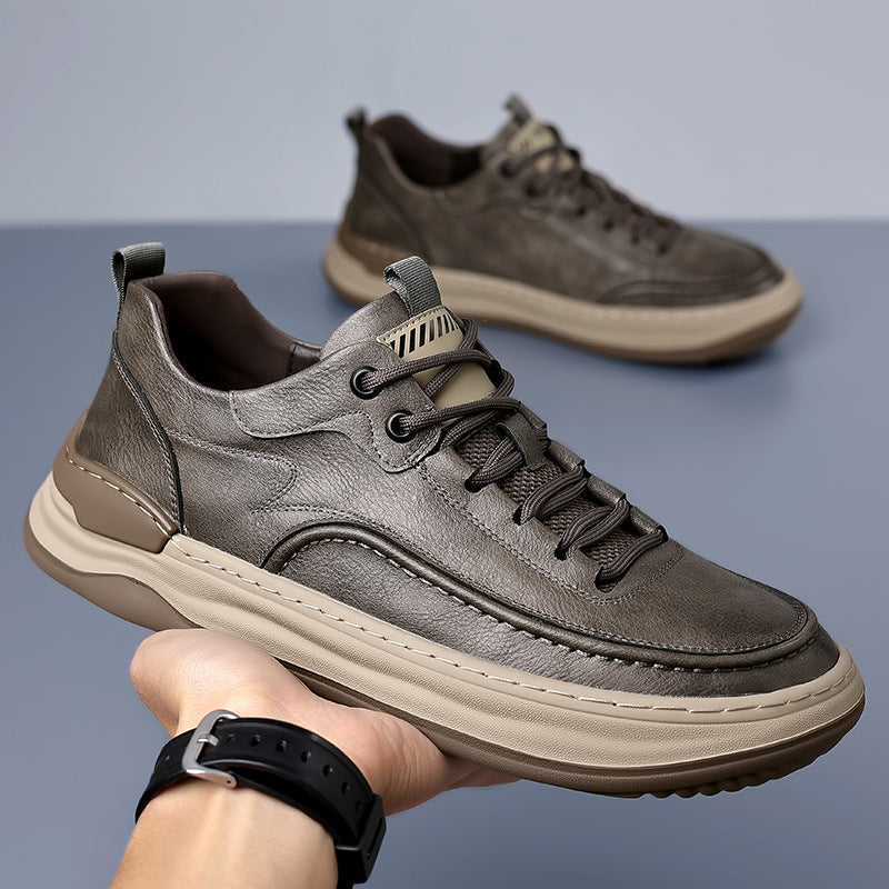 Men's Platform Height Increasing Sneakers | Breathable Leisure Shoes