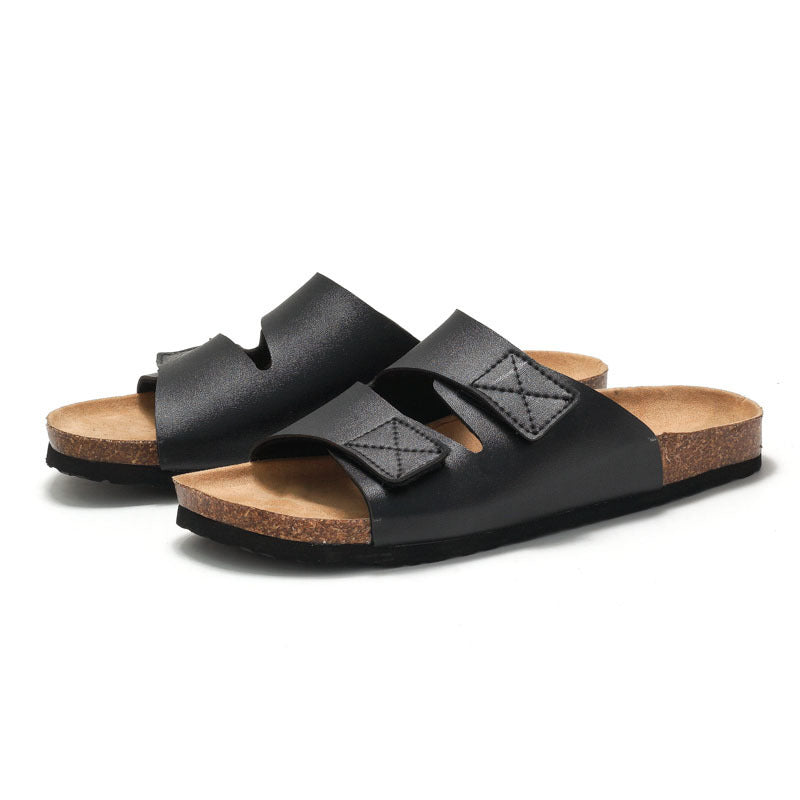 Men's Cork Slippers Slippers Velcro Beach Style by Lakd London