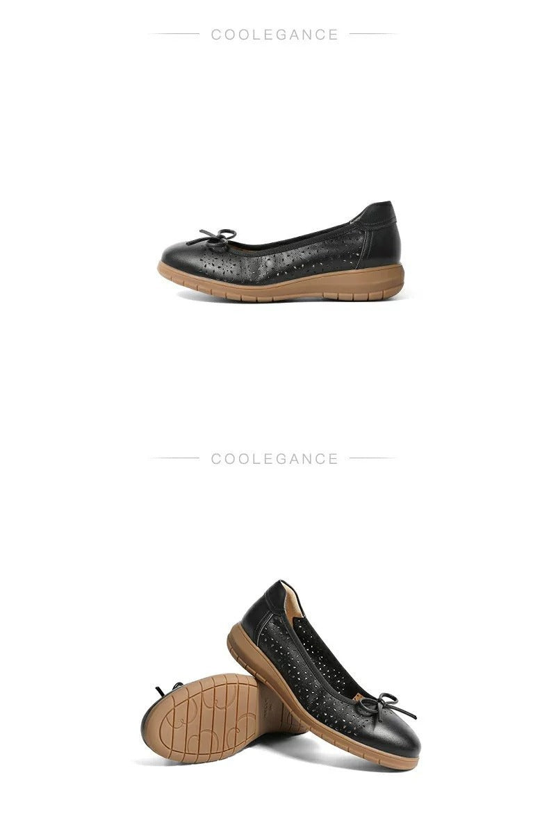 Womens Soft Bottom Breathable Pumps | Cowhide Leather Shoes