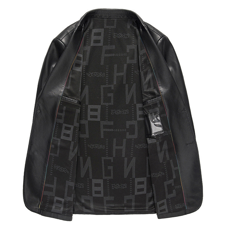 Men's Business Casual Leather Coat - LAKD London