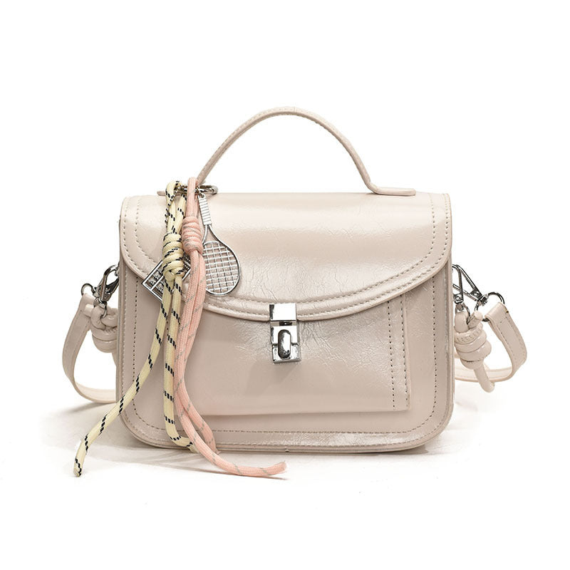 Womens Small Square Shoulder Retro Portable Handbags