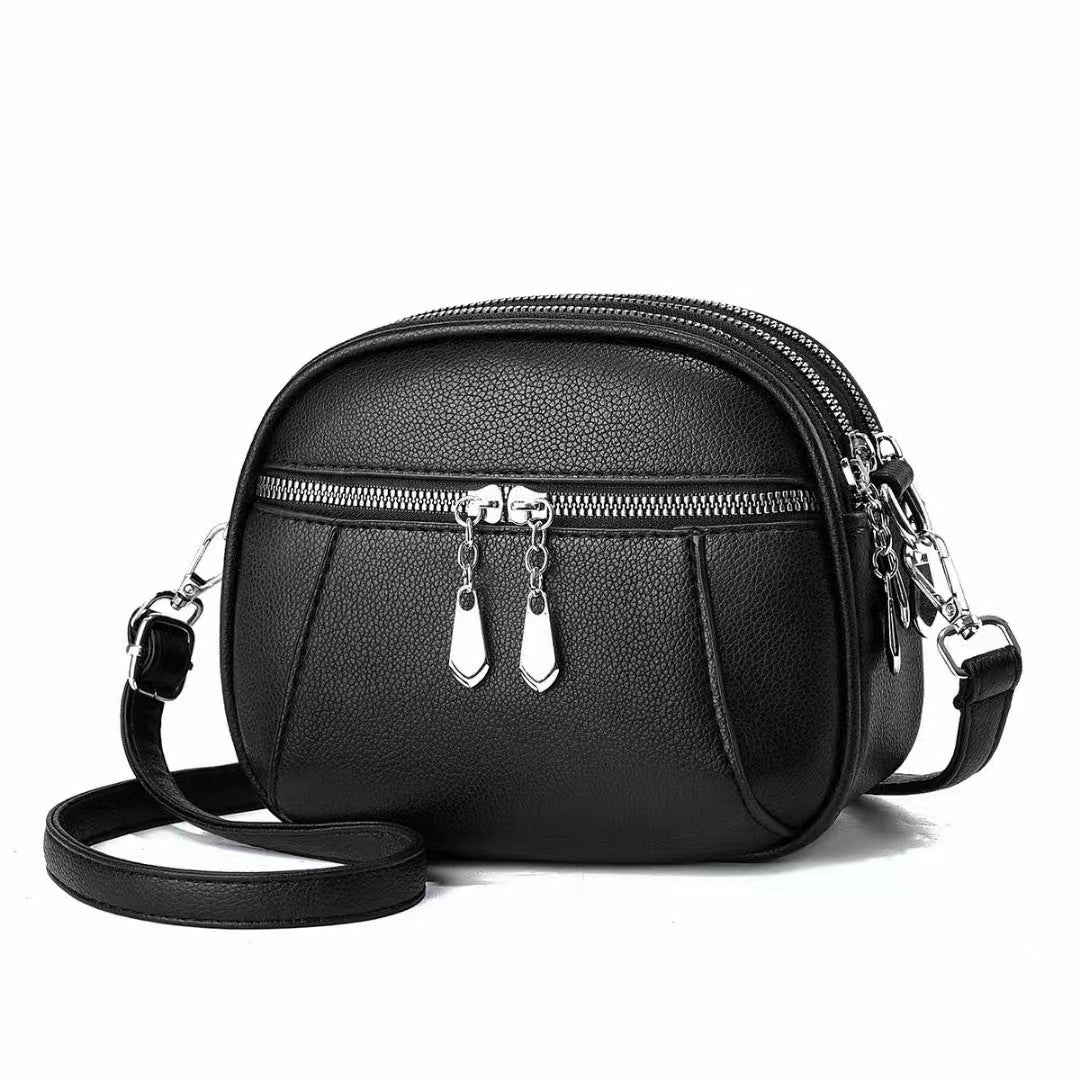 Womens Round Shoulder Bag | Multi-pocket Large Capacity Crossbody Bag