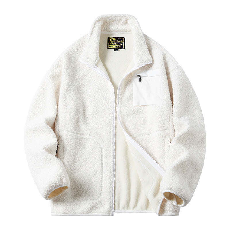 Men's Plus Size Velvet Denim Jacket | Casual Fur Coat - LAKD London