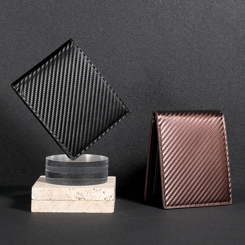 Men's Three-fold Carbon Fiber Wallet by Lakd London