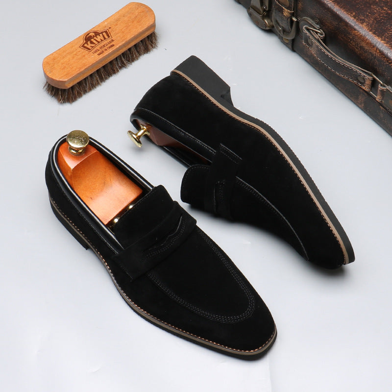 Mens British Casual Suede Leather Loafers | Viscose Rubbel Sole
