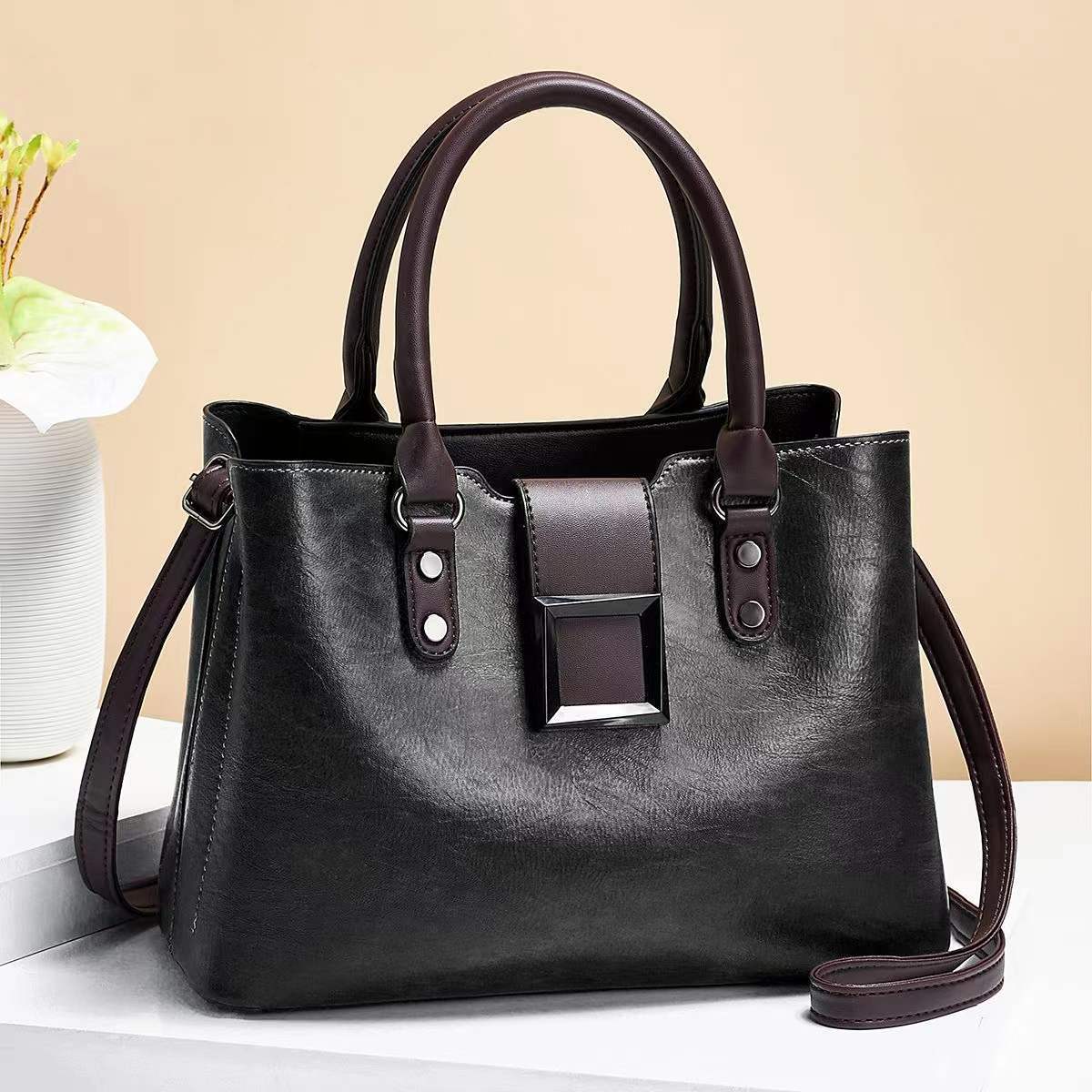 Women Big Buckle Shoulder Bag | Office Crossbody Bags - Lakd London