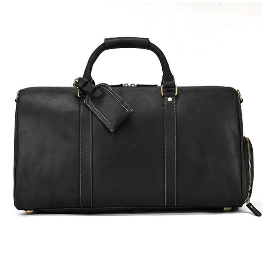 Men's Vintage Cowhide Leather Travel Gym Holdall Bag - LAKD London