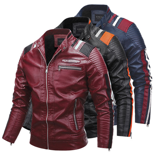 Mens Motorcycle Leather Coat | ZipperJacket - LAKD London