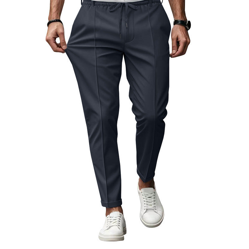 Men's Business Slim Fit Tapered Casual Trouser Pants