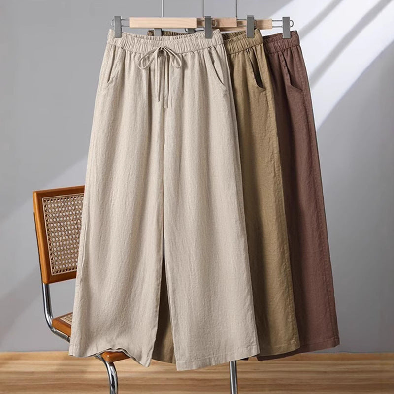 Women's Trousers | Drawstring Straight Thin Casual Pants