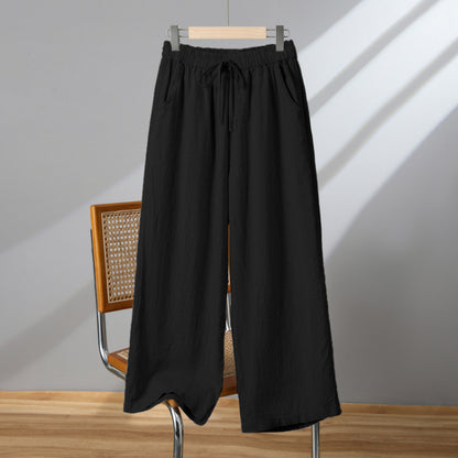 Women's Trousers | Drawstring Straight Thin Casual Pants