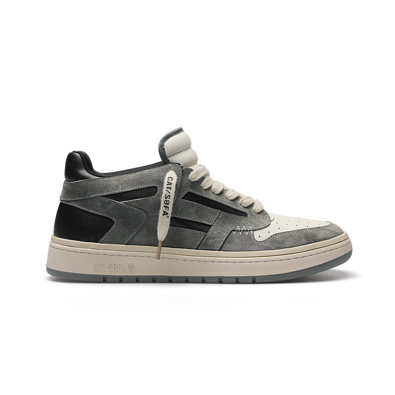 Mens Genuine Leather Sneakers | Breathable Retro Niche Original Design Shoes
