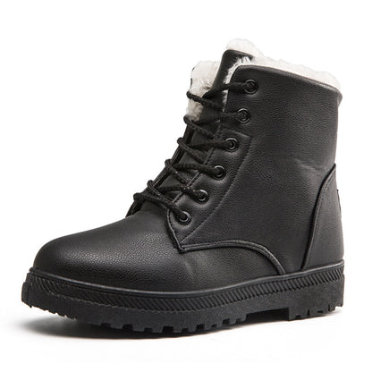 Women's winter Plush boots - Soft Rubber Heel Round Toe Shoes