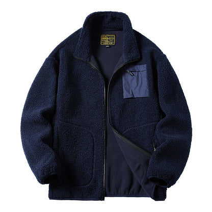Men's Plus Size Velvet Denim Jacket | Casual Fur Coat - LAKD London