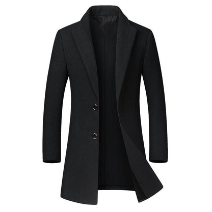 Men's long woolen trench coat | Old Money Classic Coats