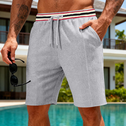 Men's Summer Waffle Shorts Quick Drying Loose Breathable Casual Fit
