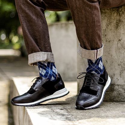 Men's handmade breathable sports low-top leather shoes by Lakd London