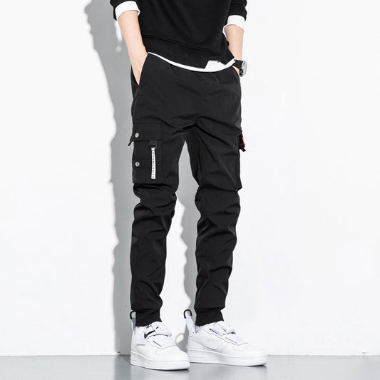 Men's Cotton Sports Multipocket Cargo Pants Relaxed Urban Style Wear - LAKD London