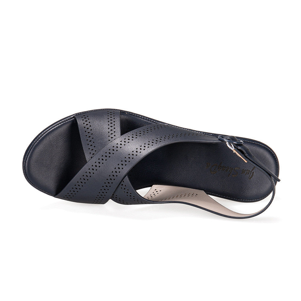 Womens Thick High Heel Sandals | Leather Buckle Shoes - LAKD London