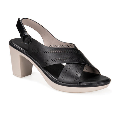 Womens Thick High Heel Sandals | Leather Buckle Shoes - LAKD London