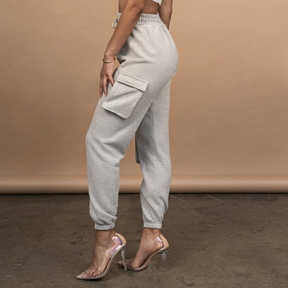 Womens Cargo Trouser | Winter Comfortable Hoodie Sweat Pants