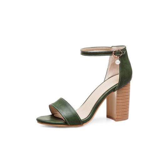 Womens Chunky High-heeled Sandals | Roman shoes - LAKD London
