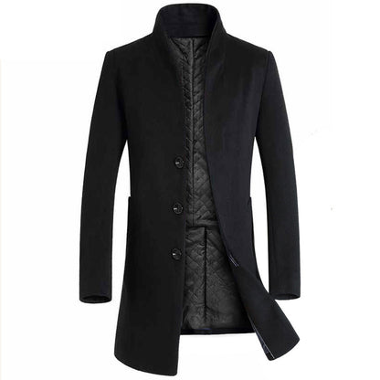 Men's long woolen trench coat | Old Money Classic Coats