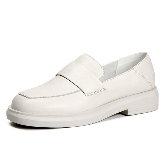 Womens Elegant British leather loafers | Comfortable Cowhide leather Shoes