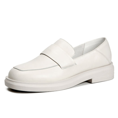 Womens Elegant British leather loafers | Comfortable Cowhide leather Shoes