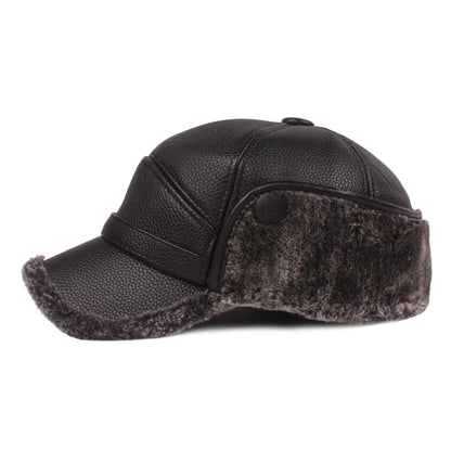 Mens Woolen Leather Cap by LAKD London